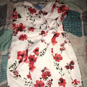 Strapless floral dress